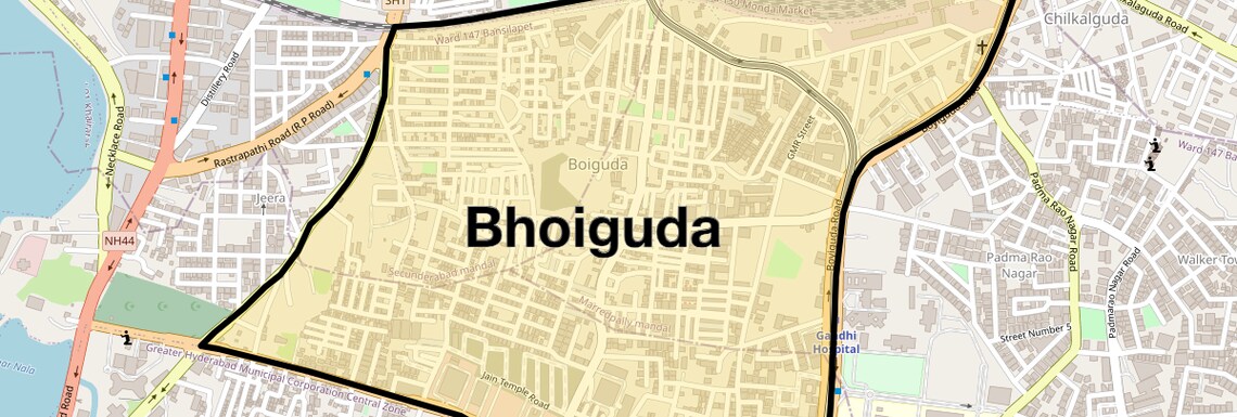 Location Map of Bhoiguda, Hyderabad