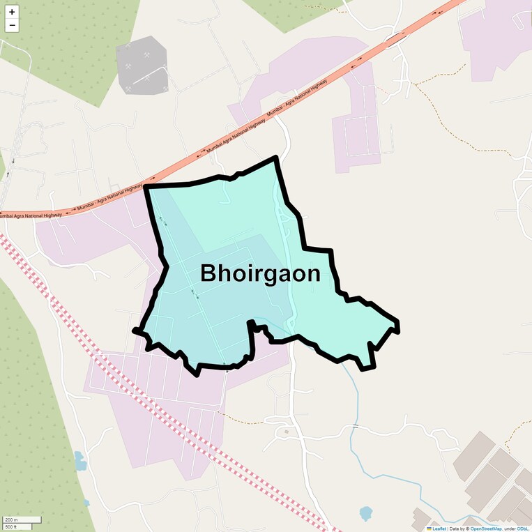 Location Map of Bhoirgaon