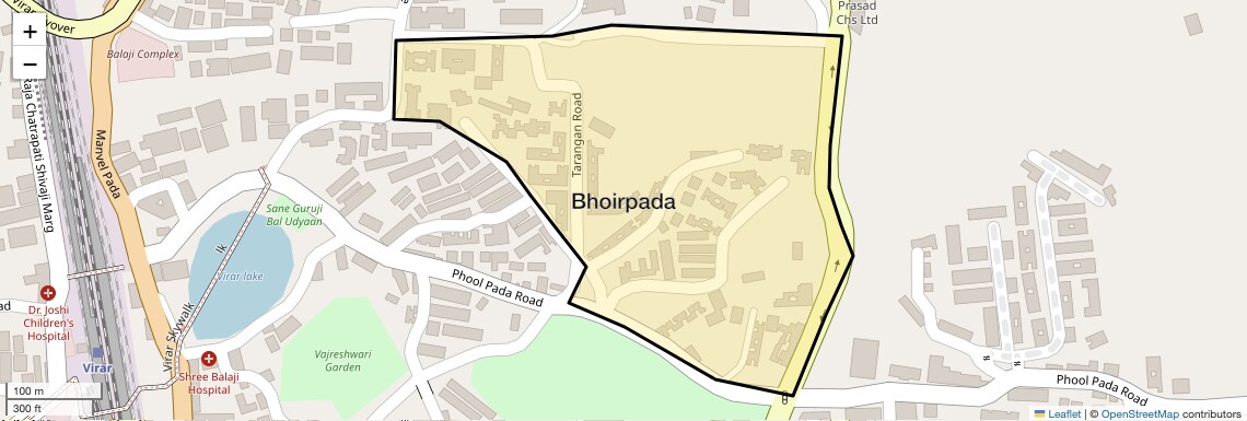Location Map of Bhoirpada, Palghar
