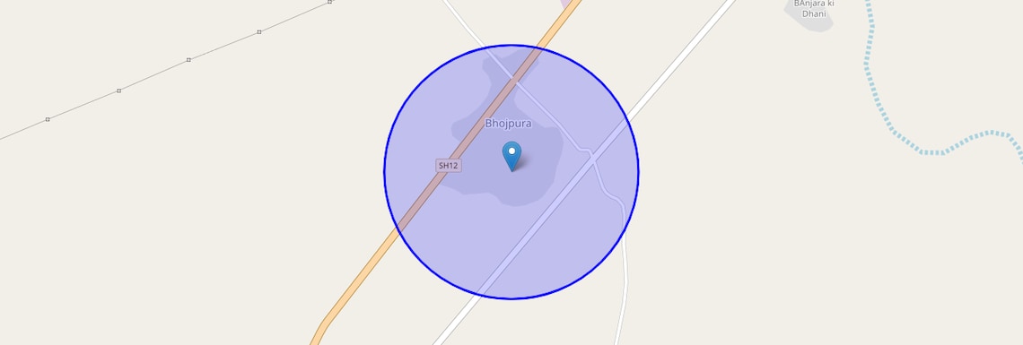 Location Map of Bhojpura, Jaipur