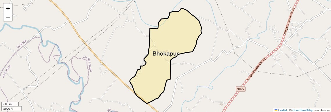 Location Map of Bhokapur, Lucknow