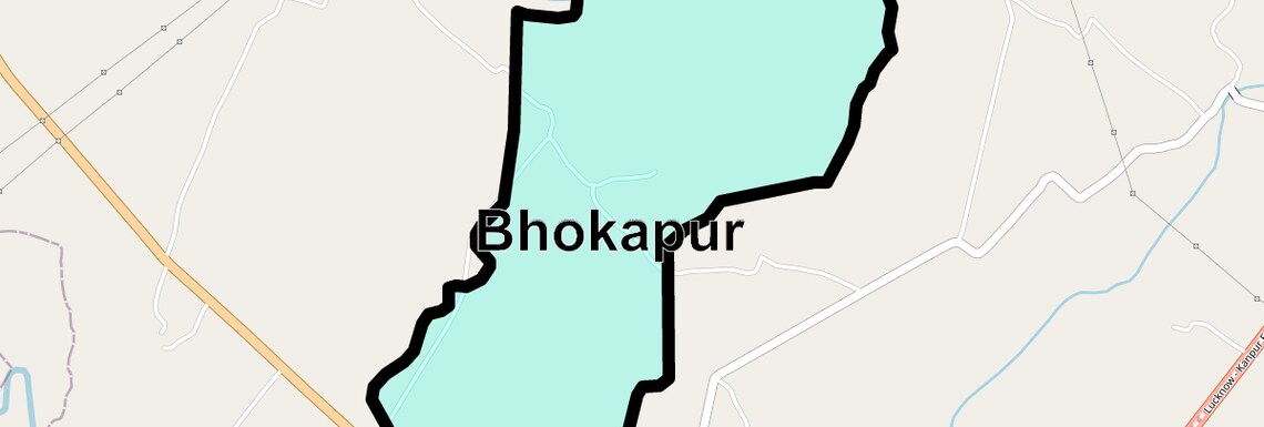Location Map of Bhokapur, Lucknow
