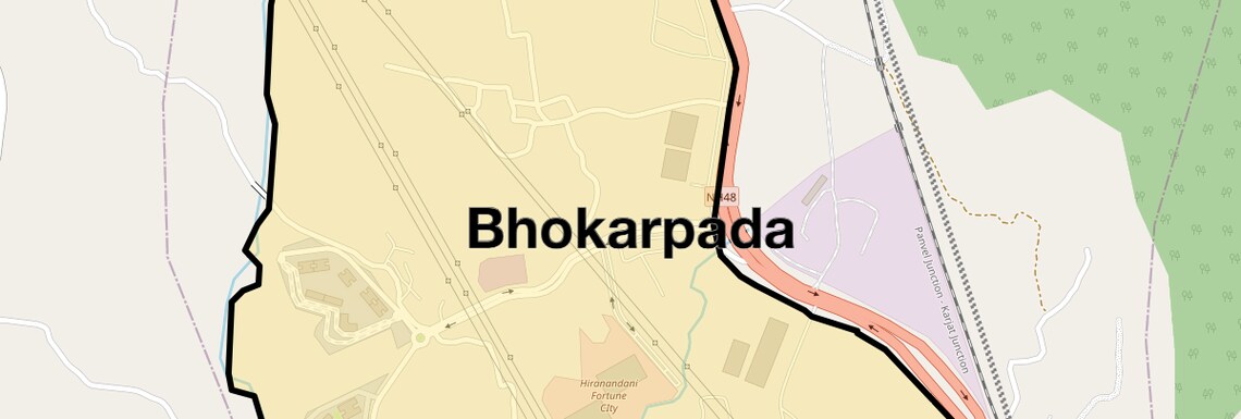 Location Map of Bhokarpada, Navi Mumbai