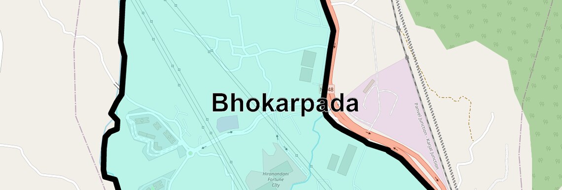 Location Map of Bhokarpada, Navi Mumbai