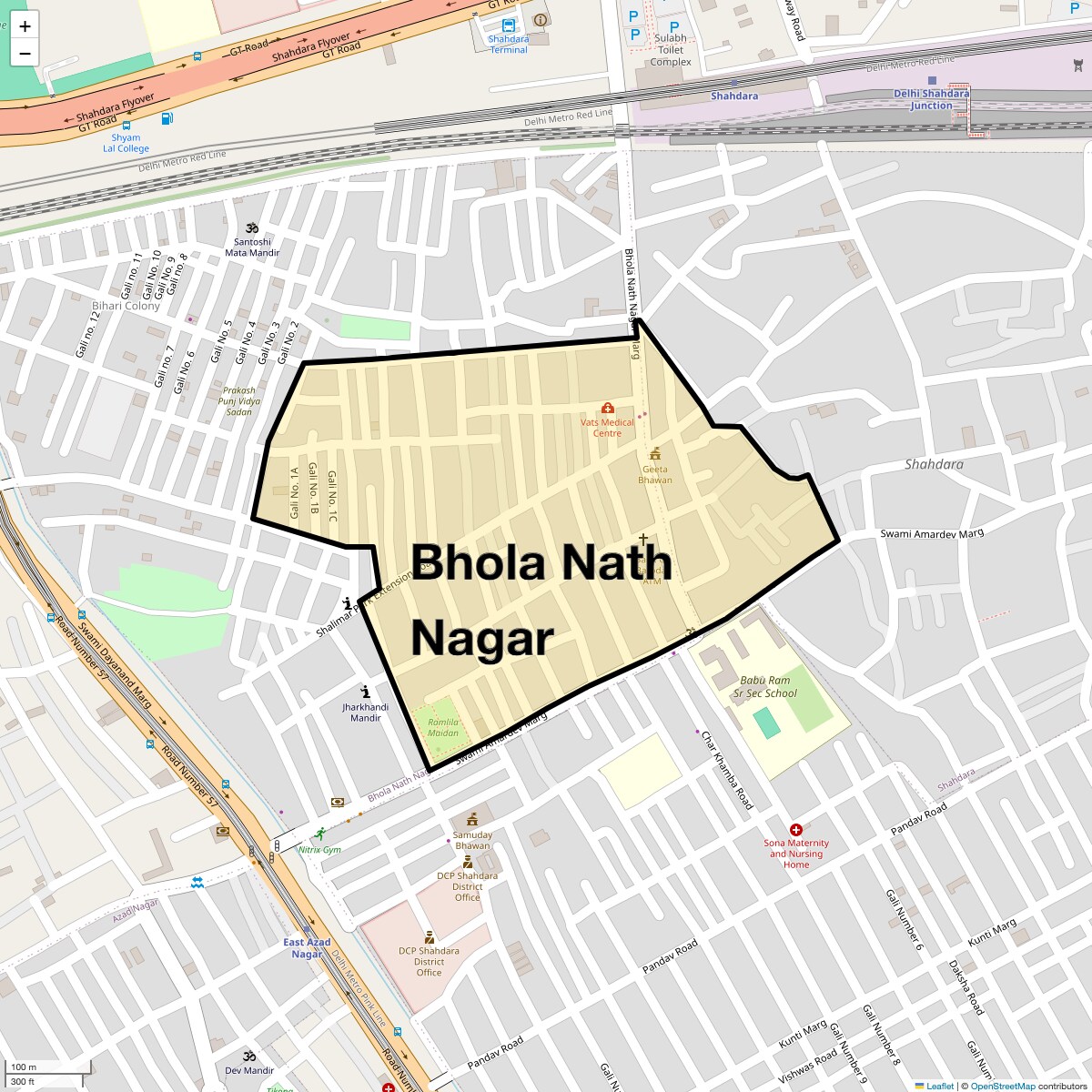 Check Time Travel of Bhola Nath Nagar, Delhi