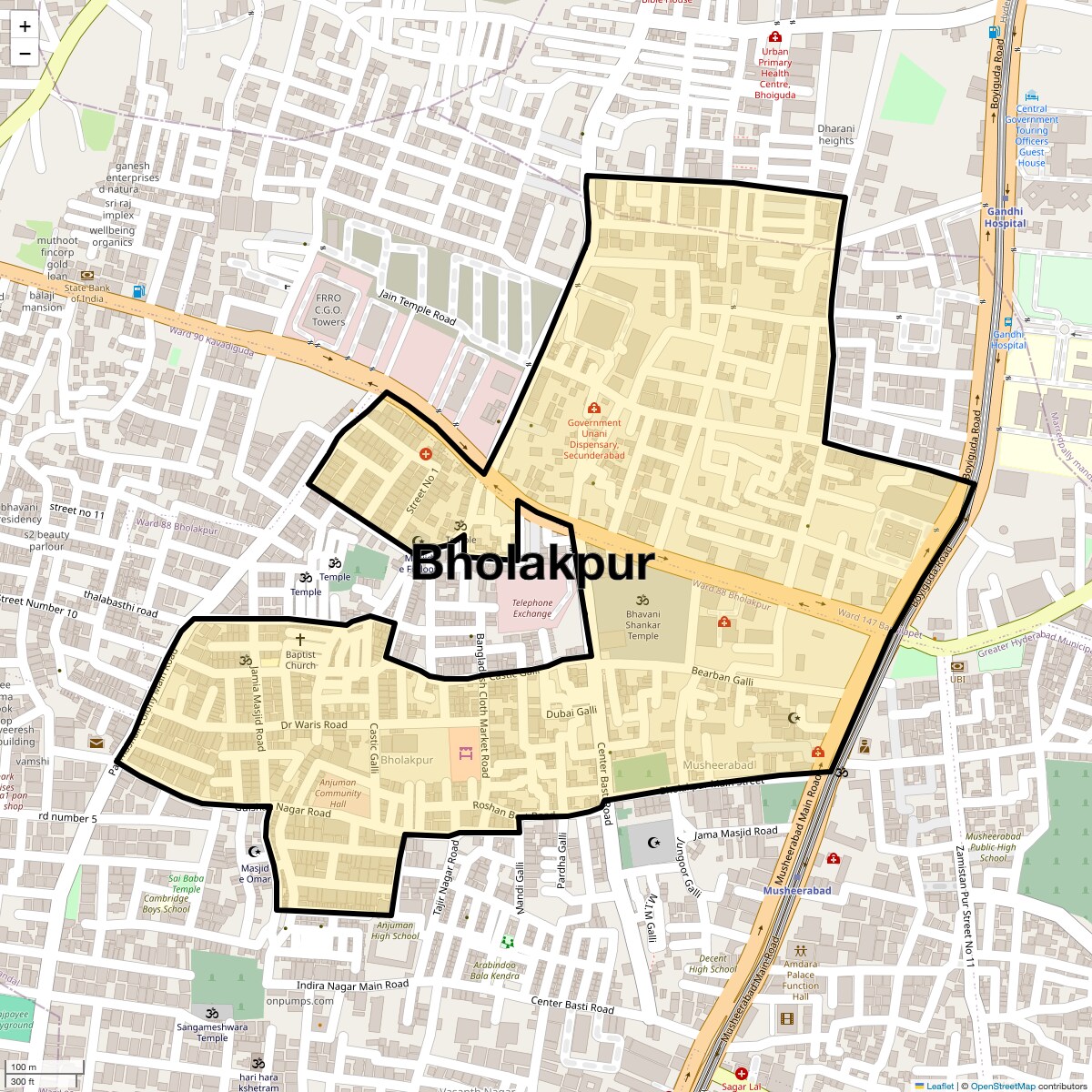 Check Time Travel of Bholakpur, Hyderabad