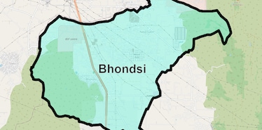 Location Map of Bhondsi, Gurgaon