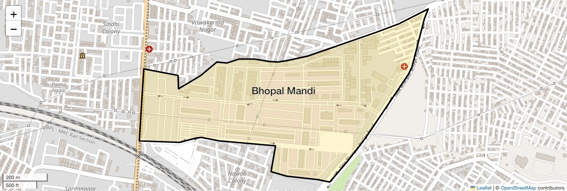 Location Map of Bhopal Mandi, Bhopal