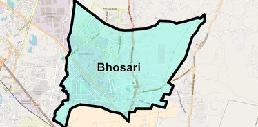 Location Map of Bhosari, Pune