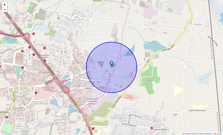 Location Map of Bhovi Palya