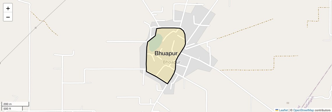 Location Map of Bhuapur, Faridabad