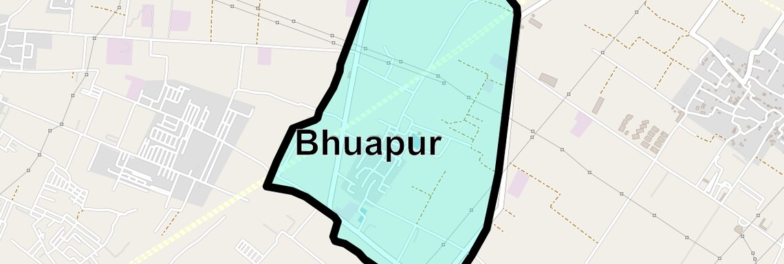 Location Map of Bhuapur, Ghaziabad