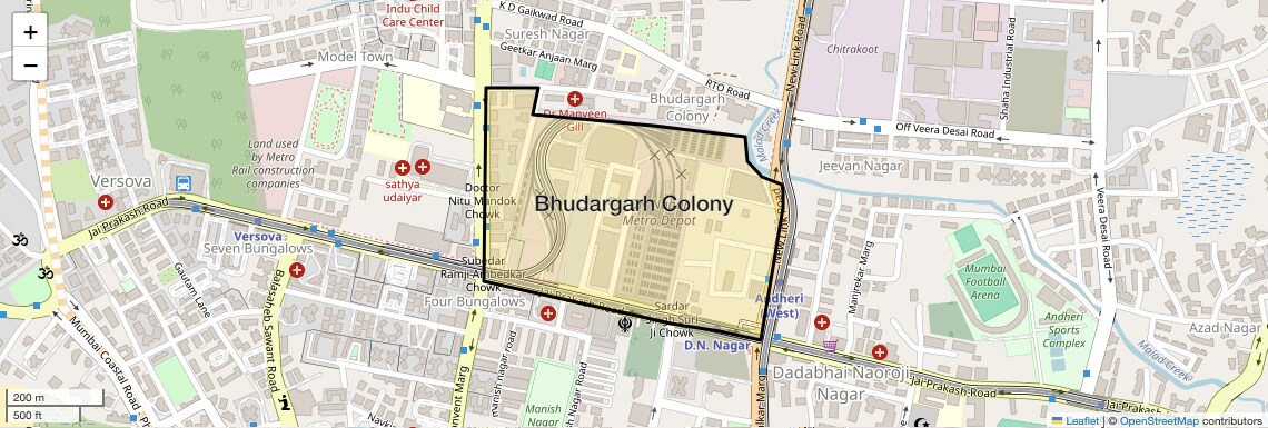 Location Map of Bhudargarh Colony, Mumbai