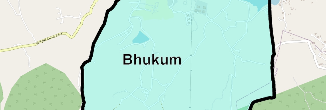 Location Map of Bhukum, Pune