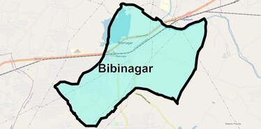 Location Map of Bibinagar, Hyderabad