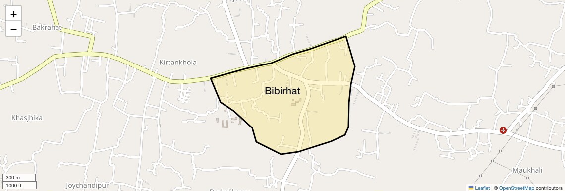 Location Map of Bibirhat, Kolkata