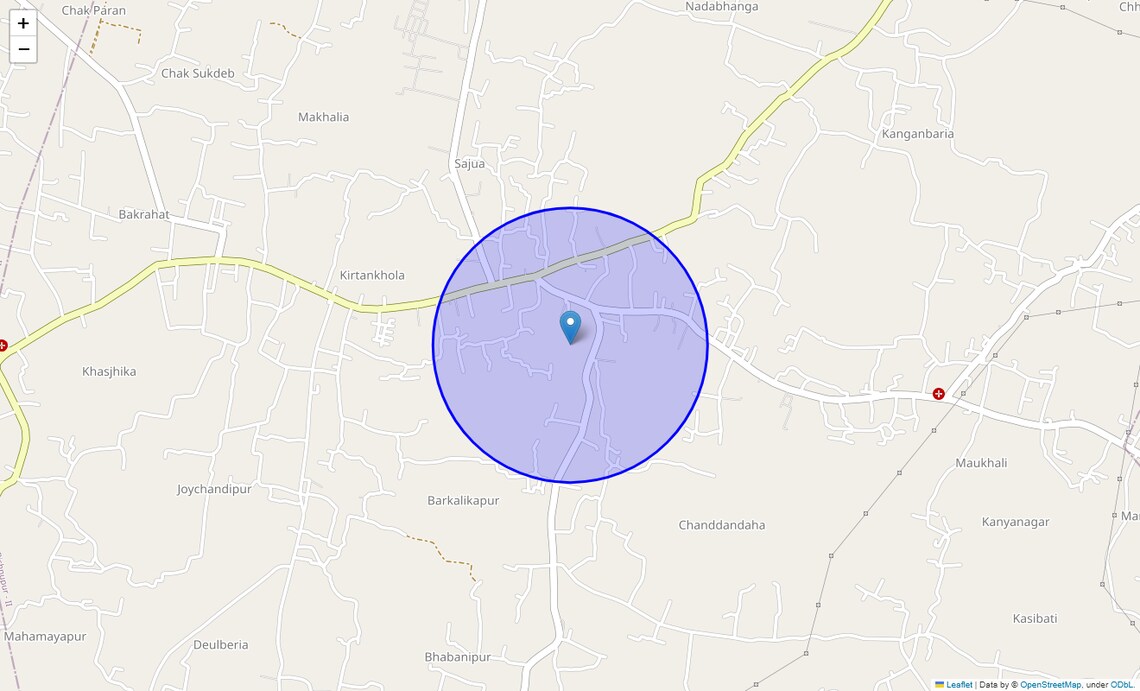 Location Map of Bibirhat, Kolkata