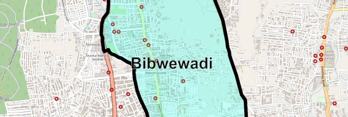 Location Map of Bibwewadi, Pune