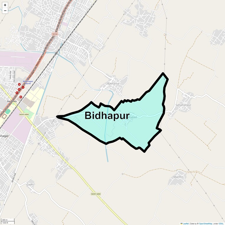 Location Map of Bidhapur