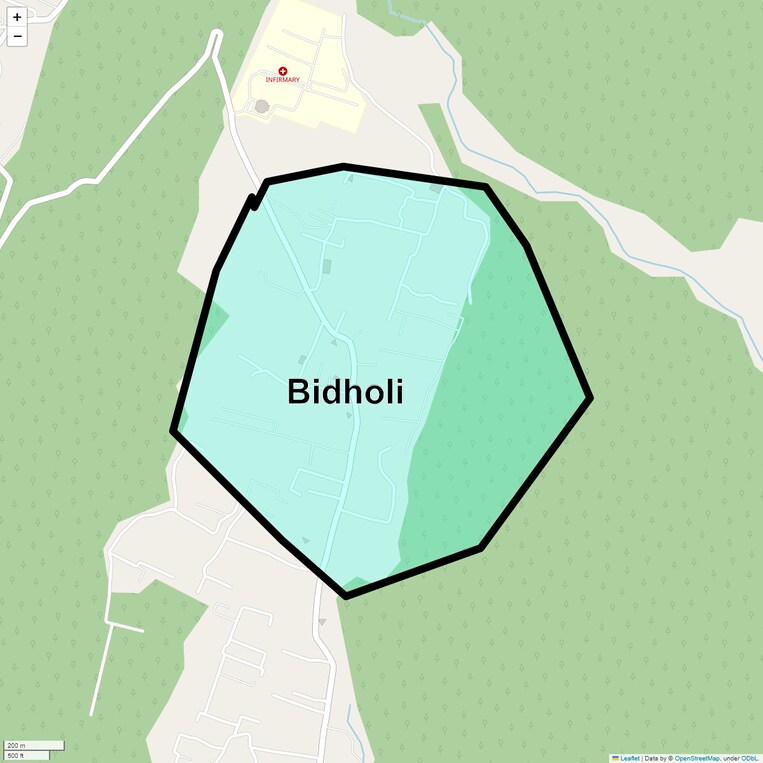 Location Map of Bidholi