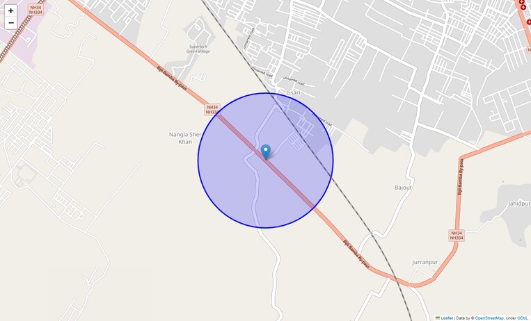 Location Map of Bigli Bamba Bypass