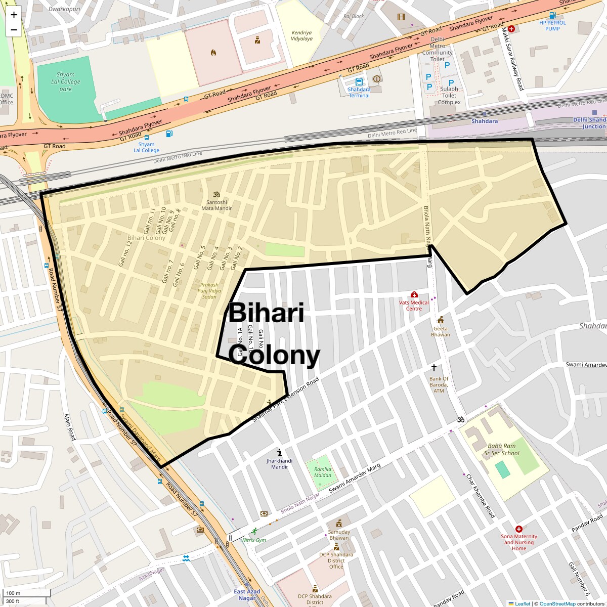 Check Time Travel of Bihari Colony, Delhi