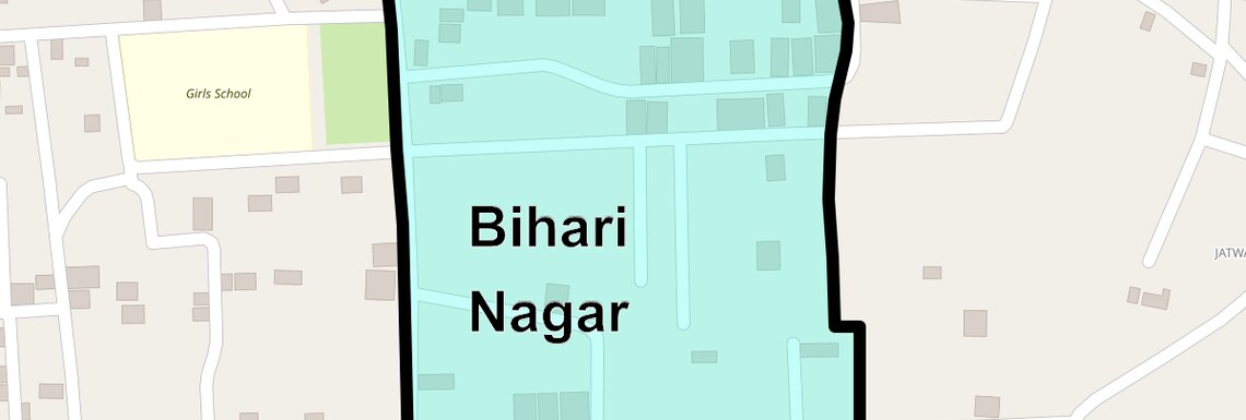 Location Map of Bihari Nagar, Ghaziabad