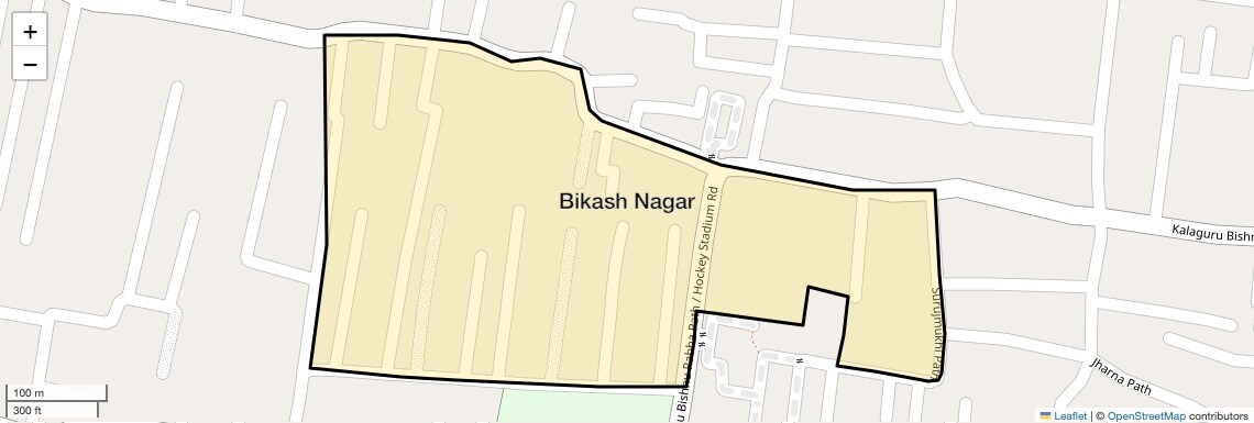 Location Map of Bikash Nagar, Guwahati