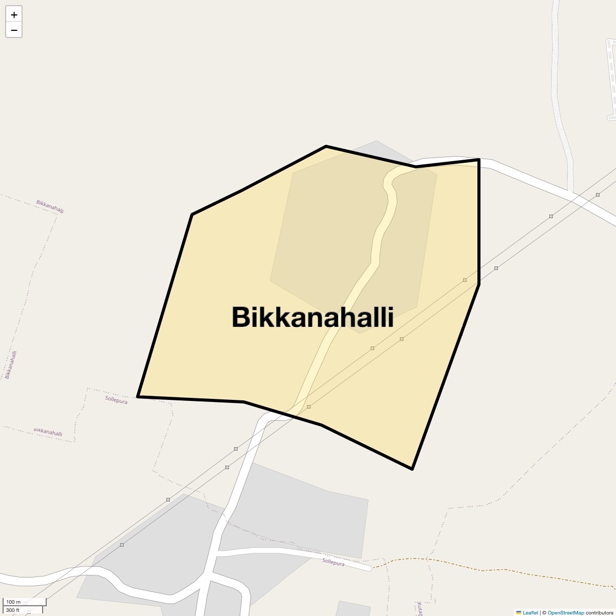 Location Map of Bikkanahalli, Bangalore