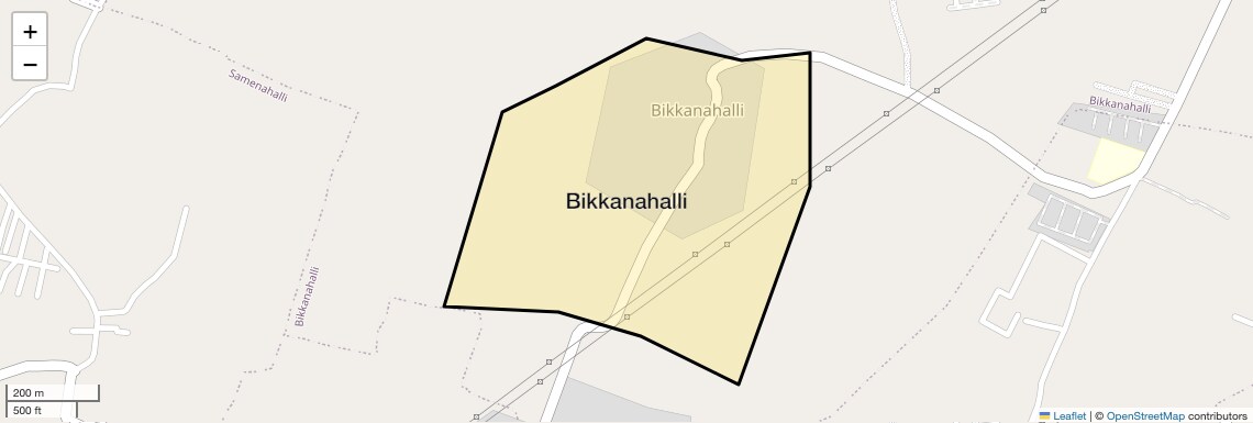Location Map of Bikkanahalli, Bangalore