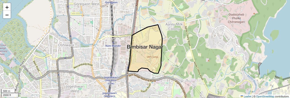 Location Map of Bimbisar Nagar, Mumbai