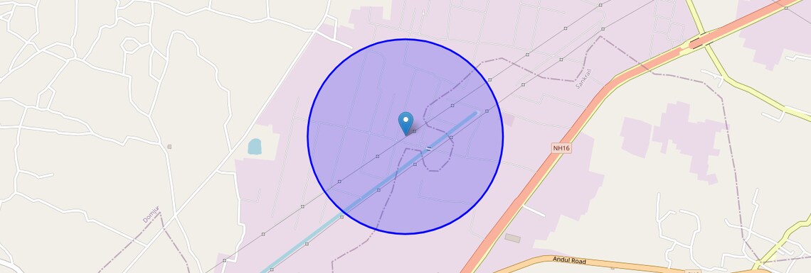 Location Map of Biparnna Para, Kolkata