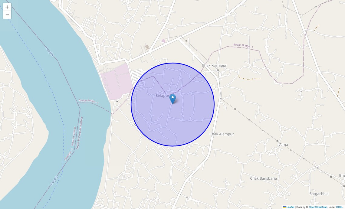Location Map of Birlapur, Kolkata