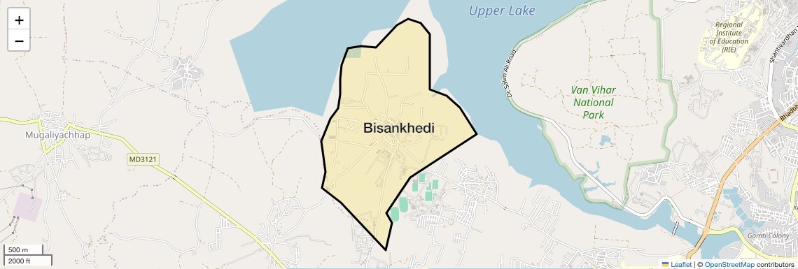 Location Map of Bisankhedi, Bhopal