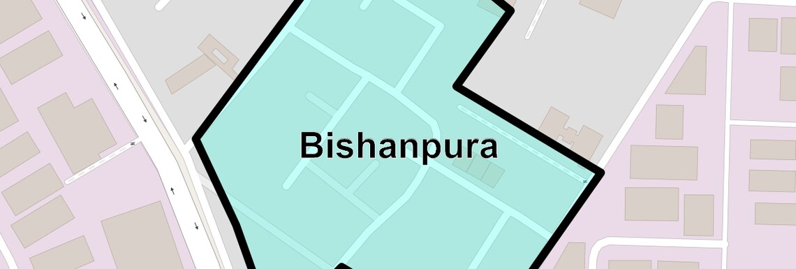Location Map of Bishanpura, Noida