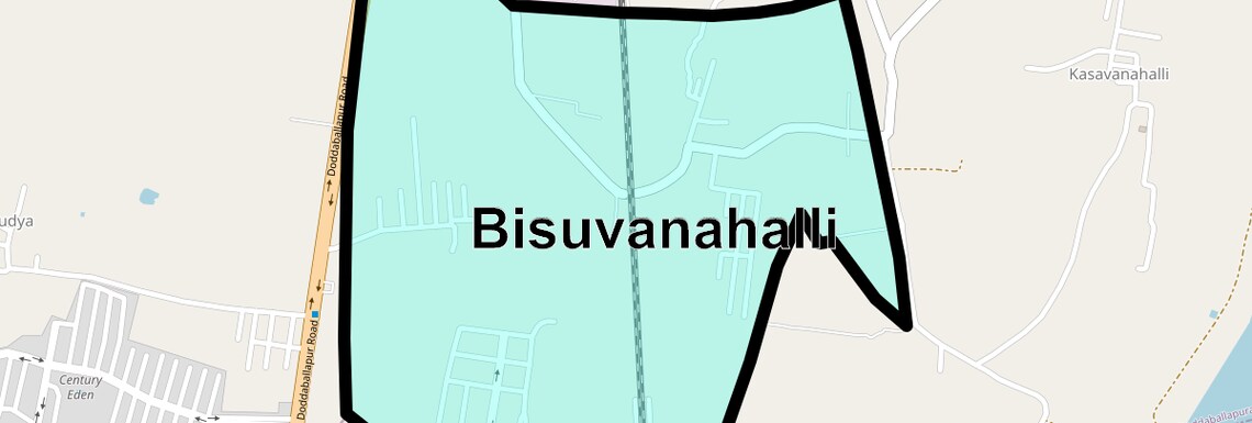 Location Map of Bisuvanahalli, Bangalore