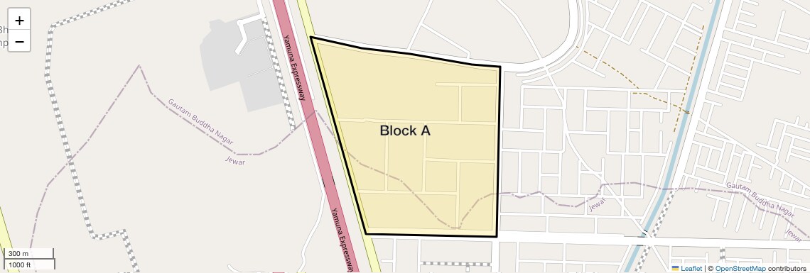 Location Map of Block A, Greater Noida