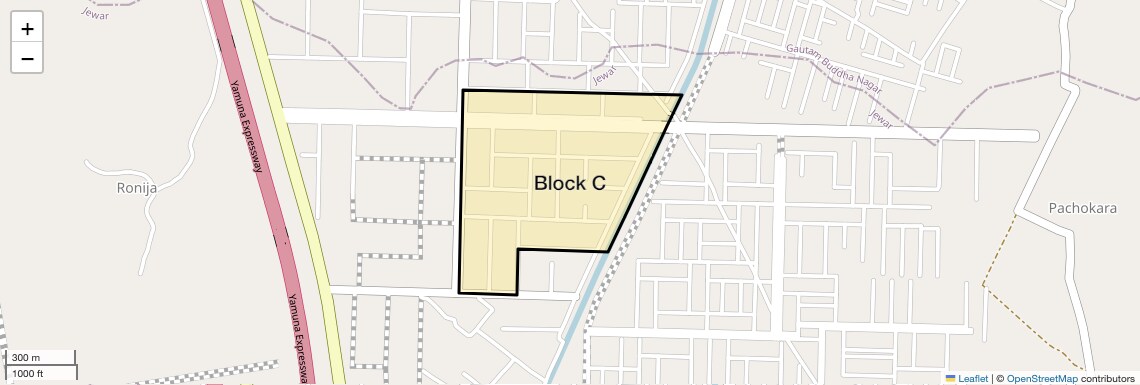Location Map of Block C, Greater Noida