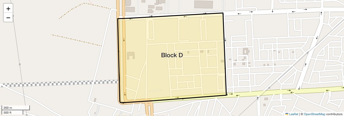 Location Map of Block D, Agra