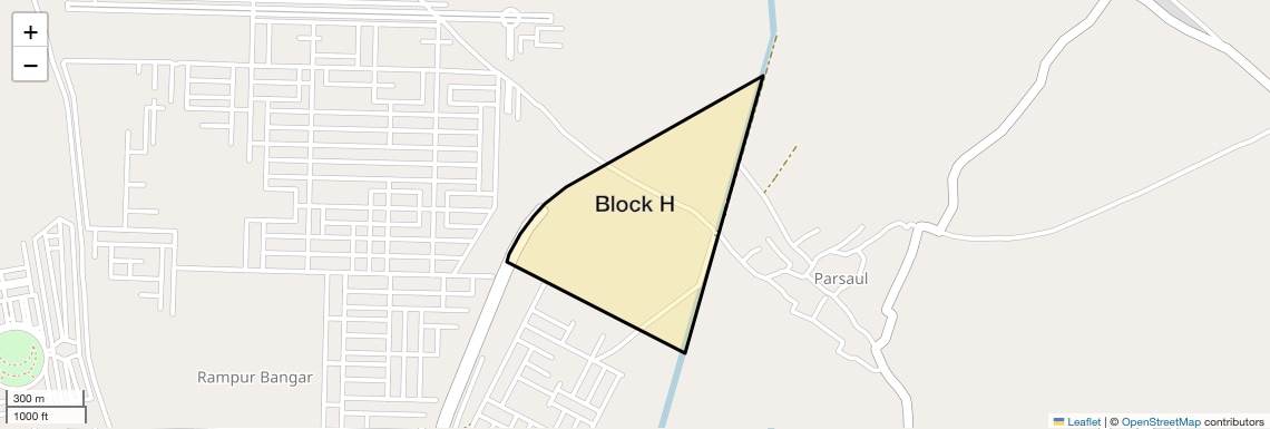 Location Map of Block H, Greater Noida