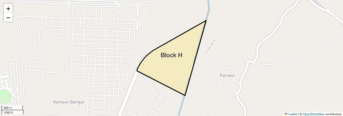 Location Map of Block H, Greater Noida