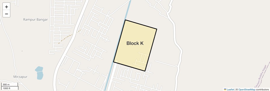 Location Map of Block K, Greater Noida