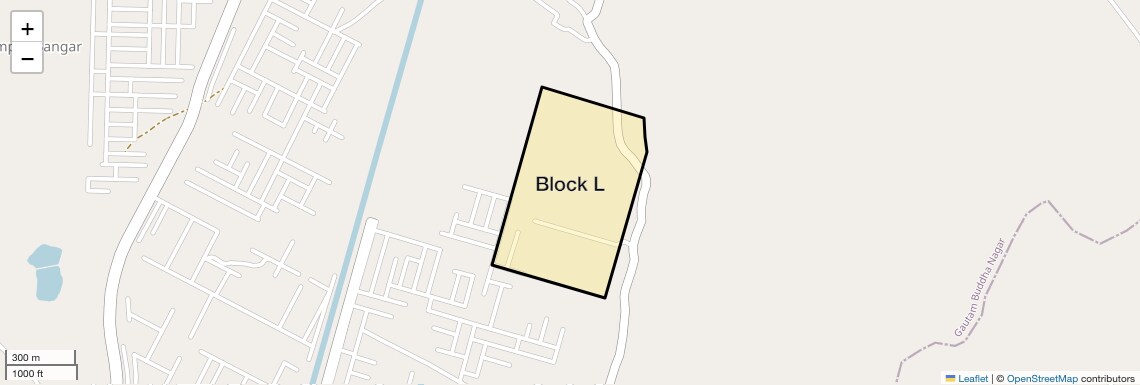 Location Map of Block L, Greater Noida