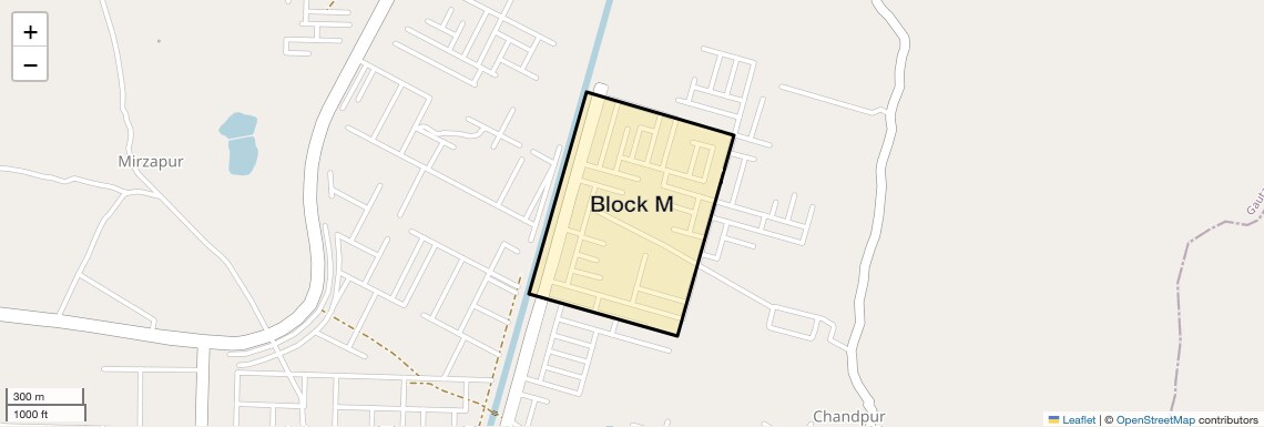 Location Map of Block M, Greater Noida