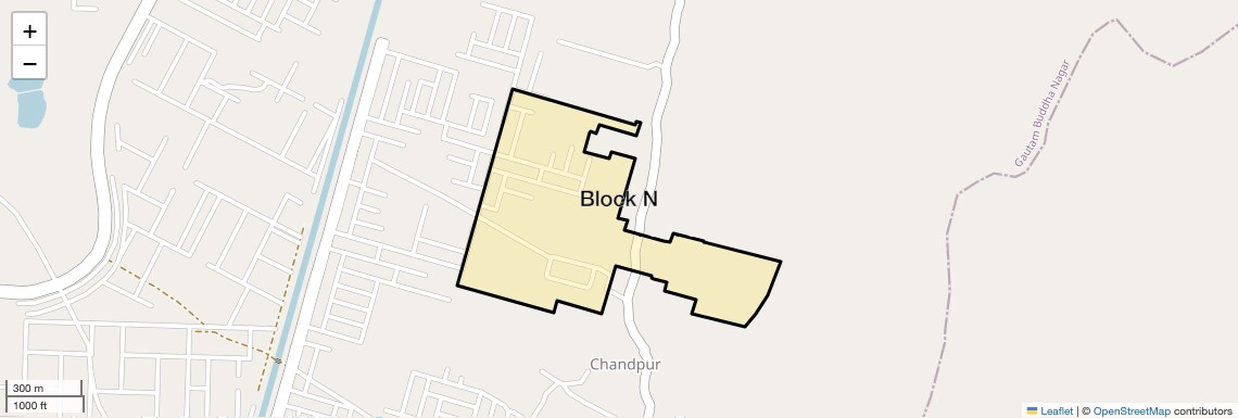 Location Map of Block N, Greater Noida