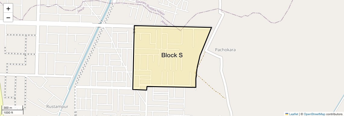 Location Map of Block S, Greater Noida