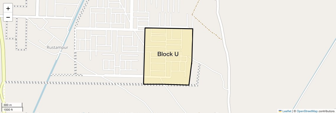 Location Map of Block U, Greater Noida