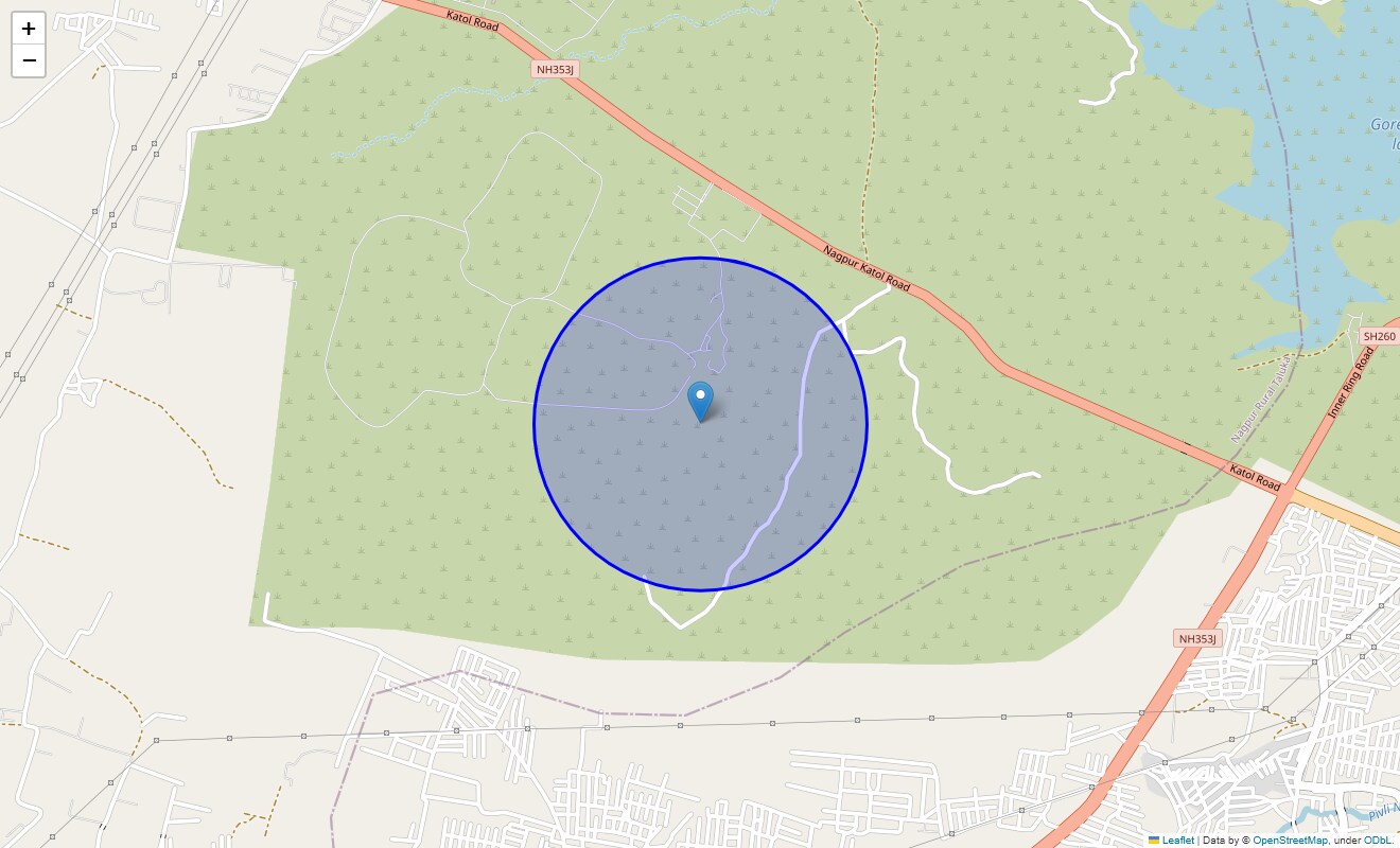 Location Map of Bodhala, Nagpur