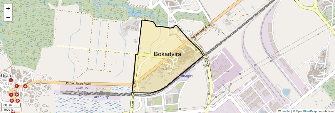 Location Map of Bokadvira, Navi Mumbai