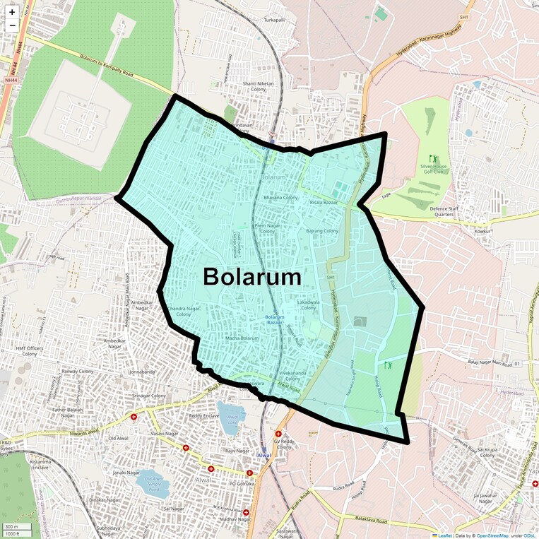 Location Map of Bolarum